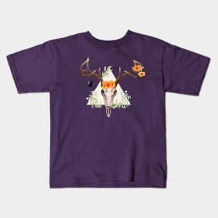 Autmun Skull | Halloween Friends Kids T-Shirt